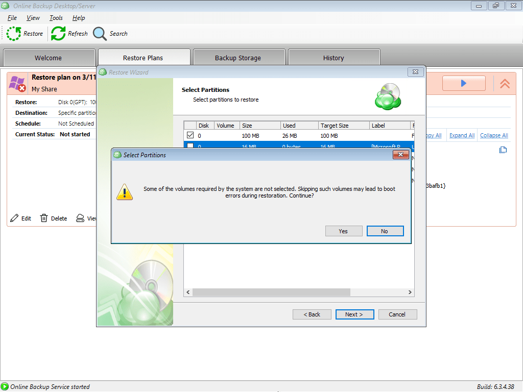ImageBased Backup Restore with Distinct Partition Structure