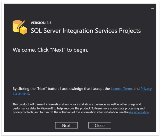 Install SSIS in Visual Studio 2019