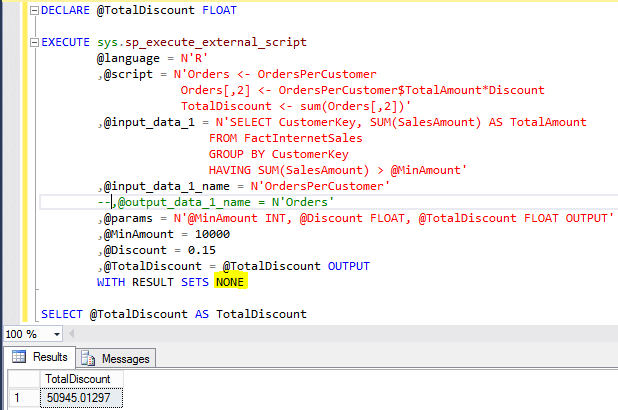 SQL Server sp_execute_external_script Stored Procedure Examples