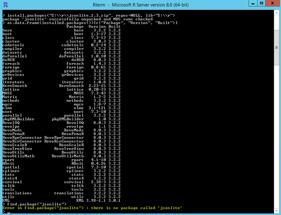 Common Issues with R Services Packages