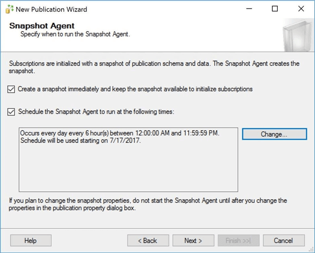 Using Snapshot Replication with an Azure SQL Database