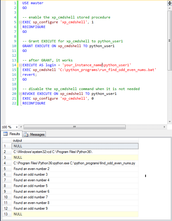 Installing Python and Running Python Scripts from SQL Server SSMS