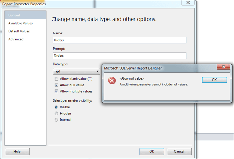 SSRS MultiValue Parameter Wildcard Usage