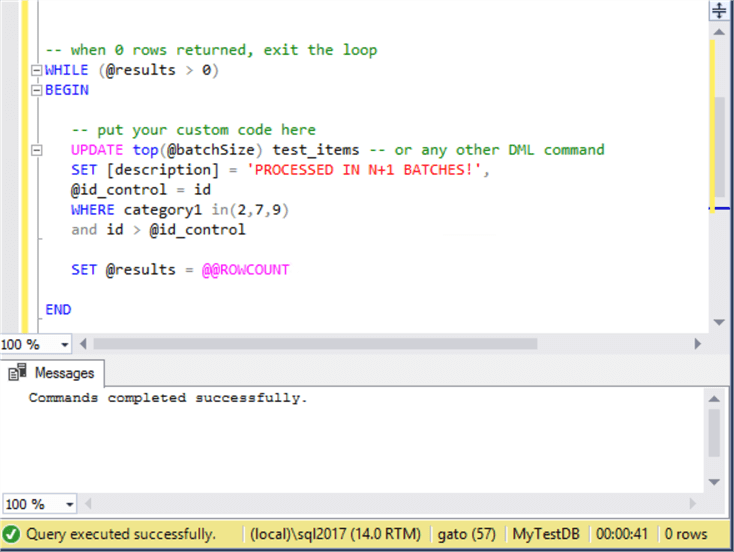 Optimize Large SQL Server DML Processes by Using Batches