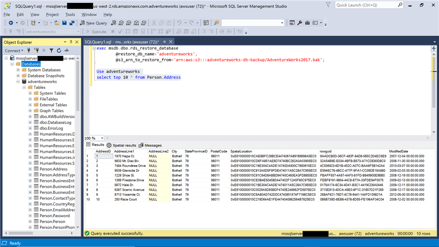 Restore SQL Server Database to AWS RDS Instance