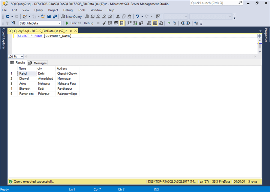 Import Text and CSV Files into SQL Server with SSIS Script Task