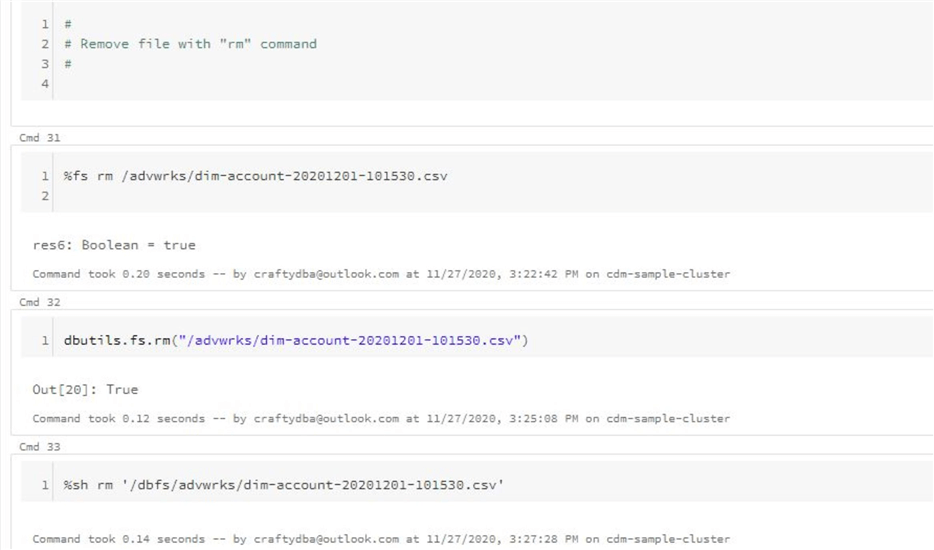 Azure Databricks Local File System Management