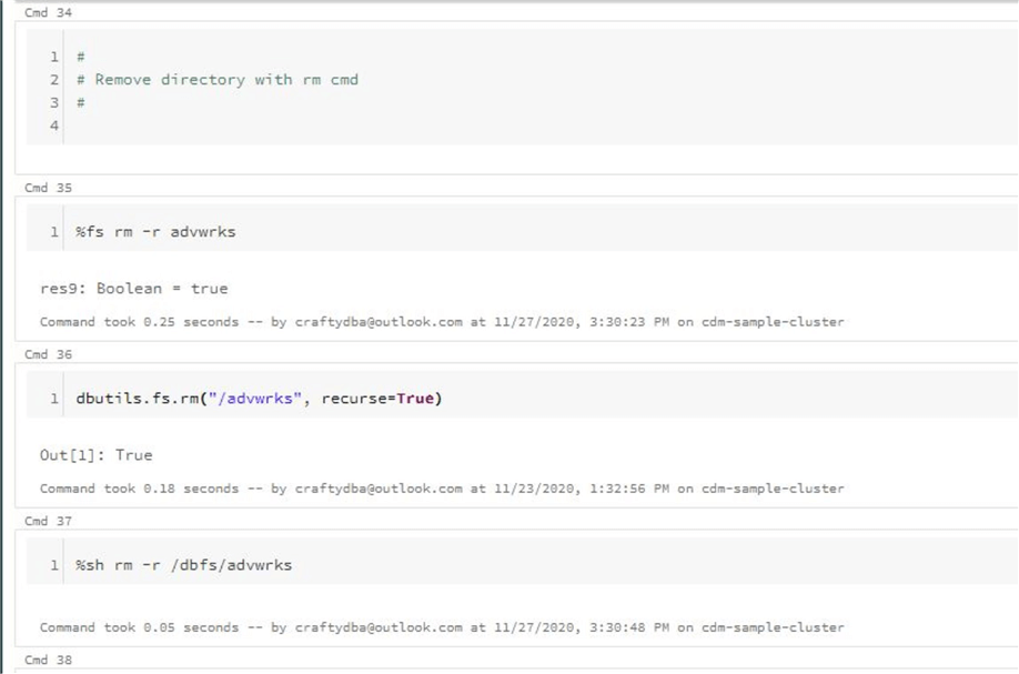 Azure Databricks Local File System Management