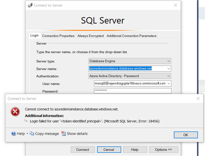 Azure AD Authentication for Azure SQL Databases