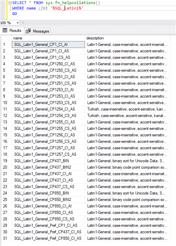 SQL Server Collation Settings Instance, Database and Column Levels