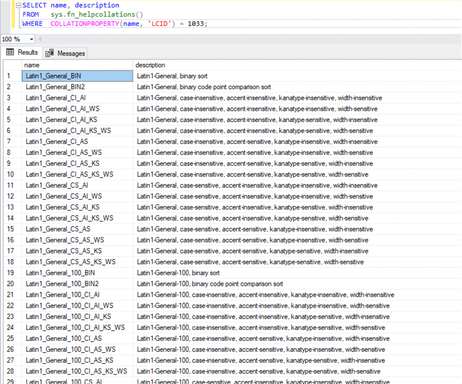 SQL Server Collation Settings Instance, Database and Column Levels