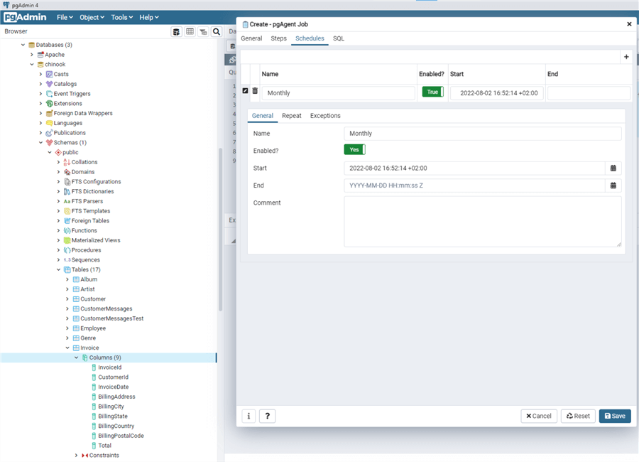 Job Scheduler in SQL Server, Oracle and PostgreSQL