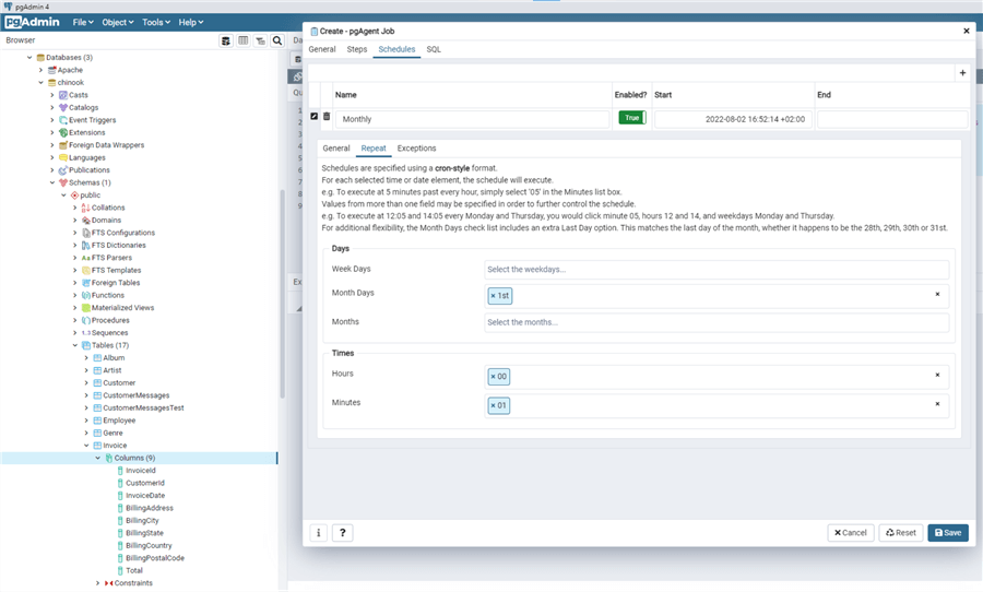 Job Scheduler in SQL Server, Oracle and PostgreSQL