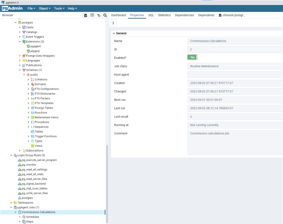 Job Scheduler in SQL Server, Oracle and PostgreSQL