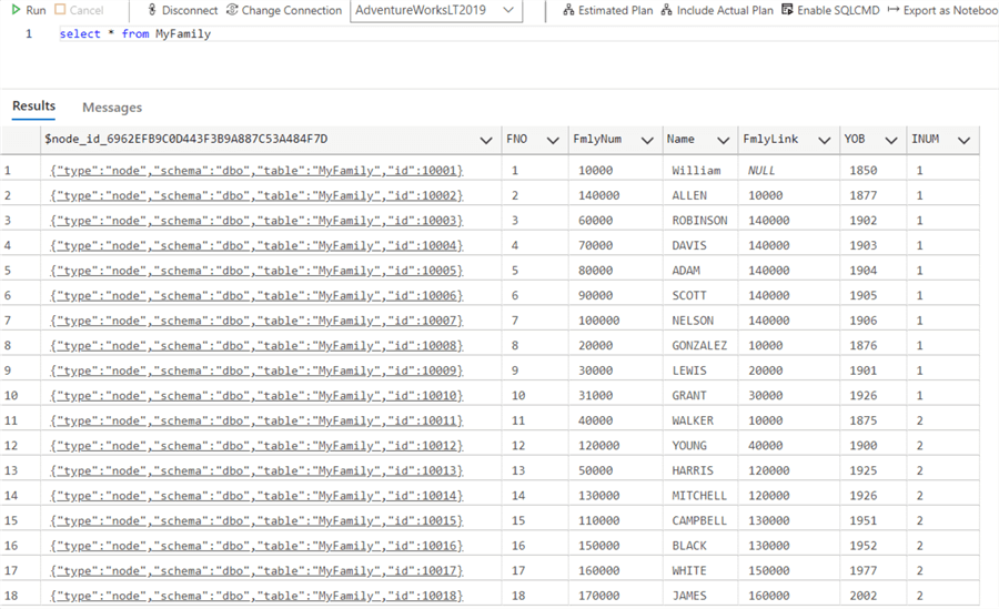 Build Graph Node and Edge Tables using Azure Data Studio