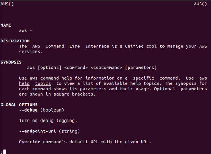 AWS Command Line for Configuration and Management