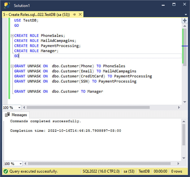 SQL Server Dynamic Data Masking with Granular User Permissions