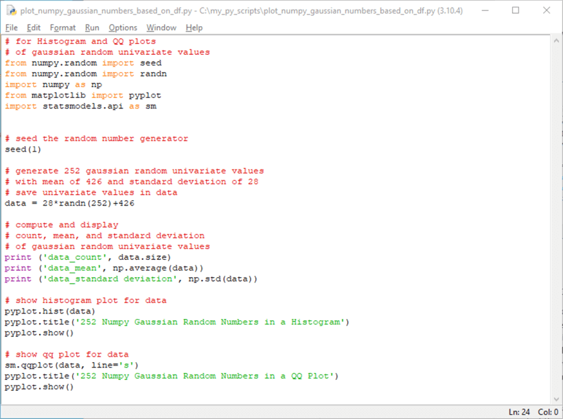 Python Normal Distribution Example