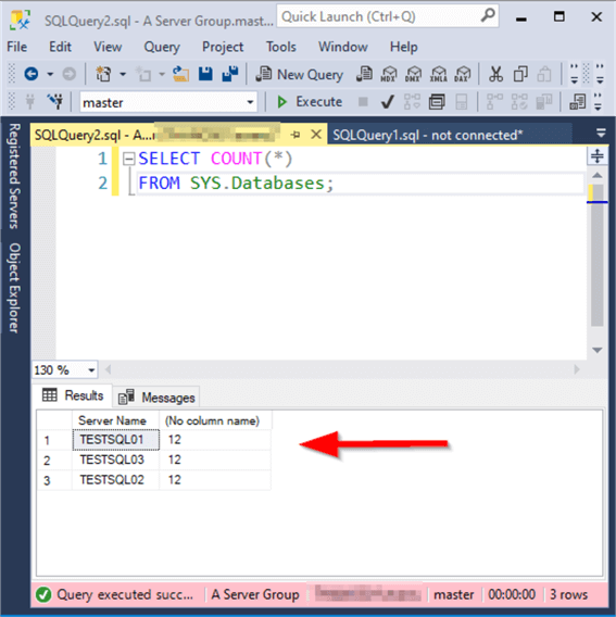 Query Multiple SQL Servers and Databases with Registered Servers