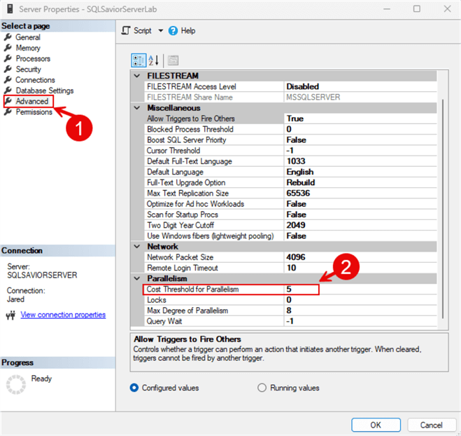 Limit Cost Threshold for Parallelism for Small SQL Queries