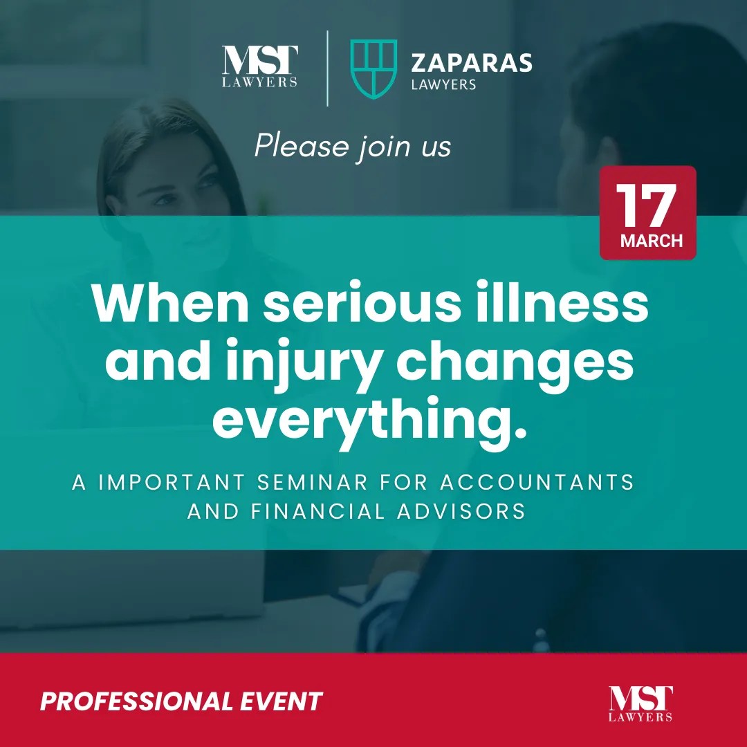 Seminar When Serious Illness and Injury Changes Everything. What