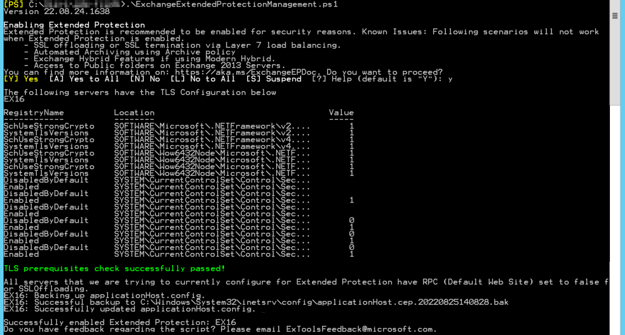 Exchange Extended Protection