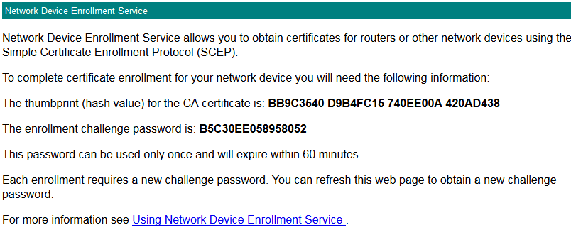 SCEP Simple Certificate Enrollment Process
