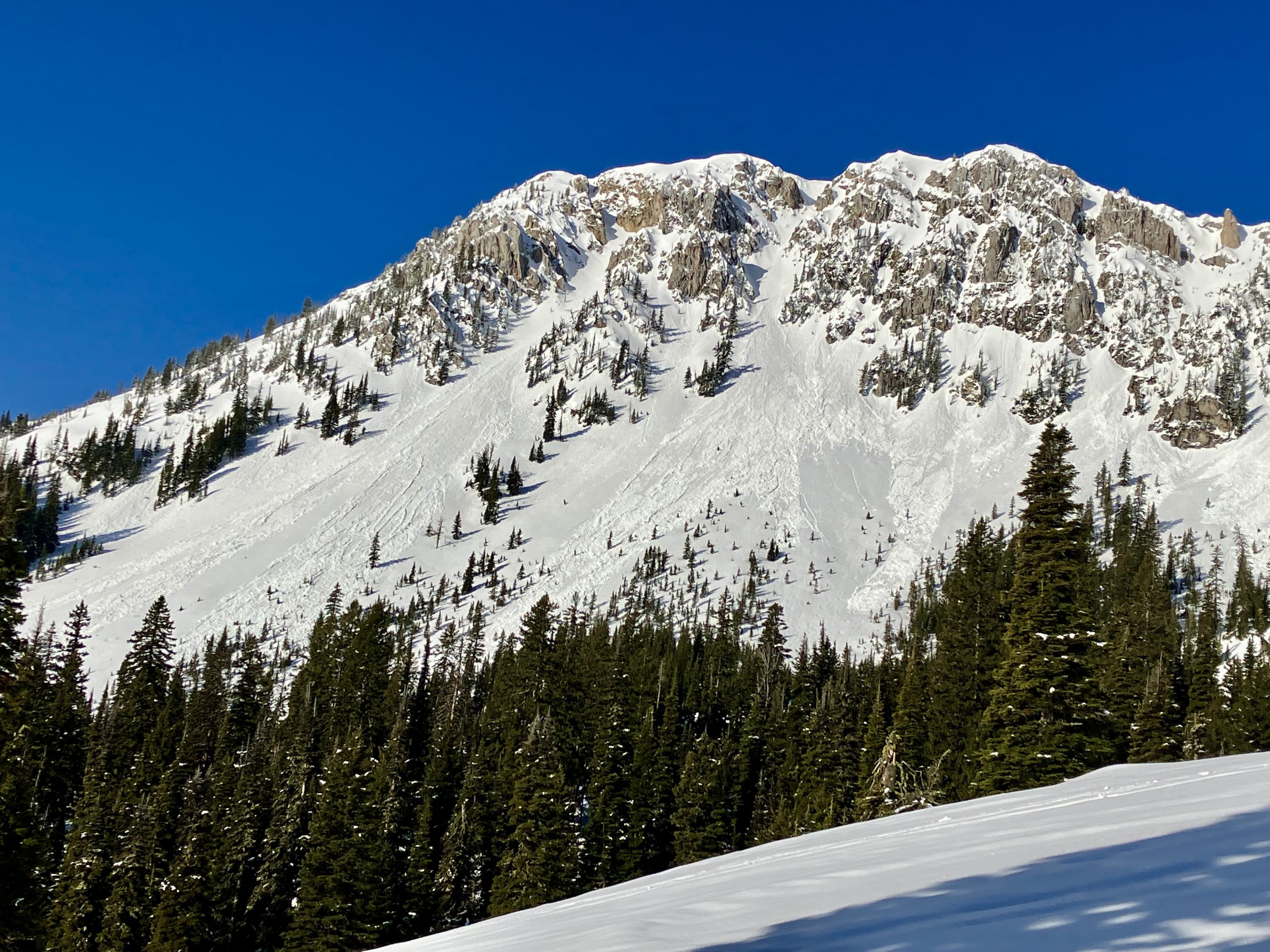 Natural wet loose slides at Bridger Gallatin National Forest