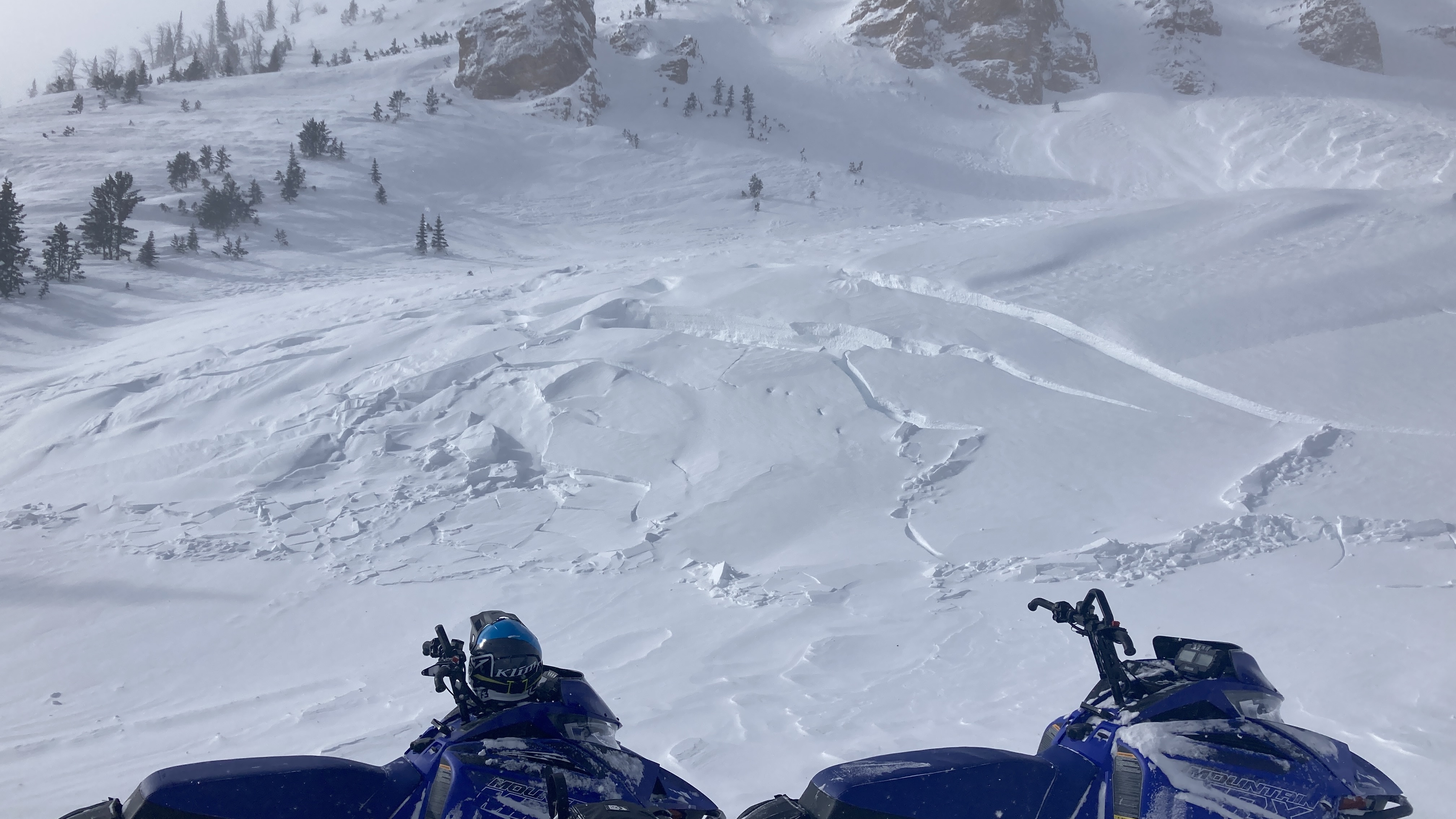 Avalanche triggered remotely from 50 feet away. Gallatin National