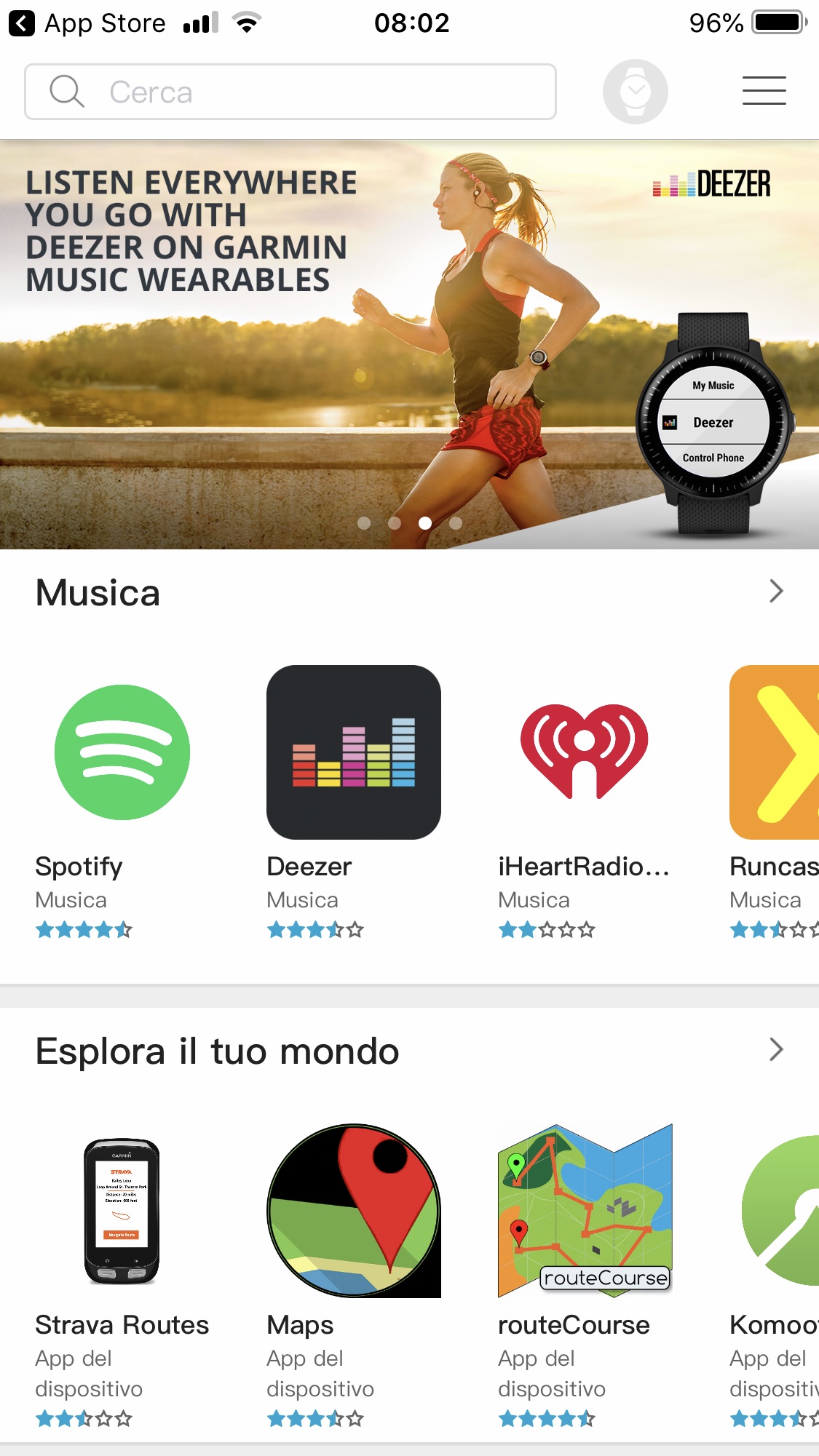 Garmin Connect IQ Store disponibile per il download su