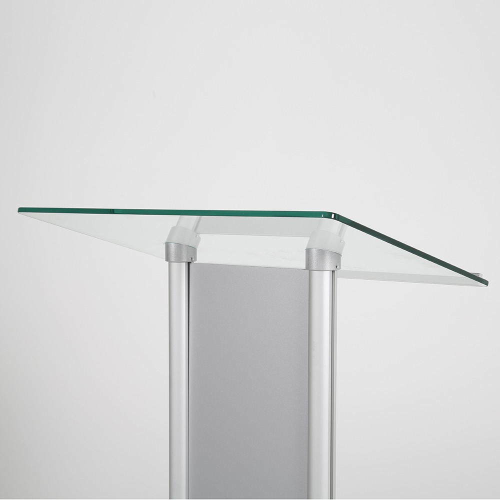 Tempered Glass Podium With Front Panel MT Displays