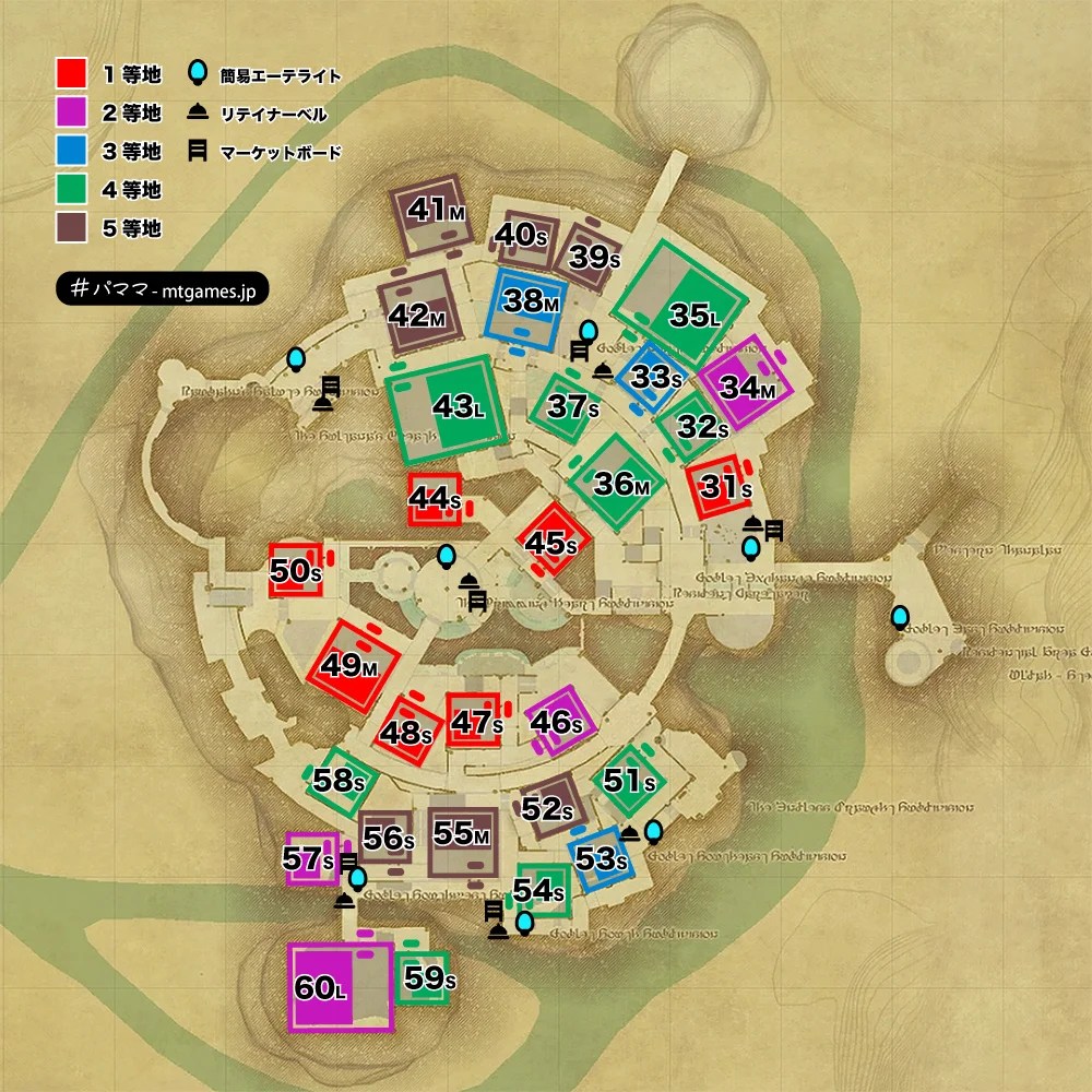 【FF14】ハウジング抽選販売スケジュールカレンダー＆等級付き地図 / マップ パママ FF14 攻略ガイド