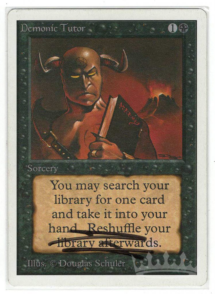 Demonic Tutor (Unlimited, signed) MTGKingpin