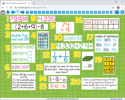 Mountain Math 5th Grade Answer Key