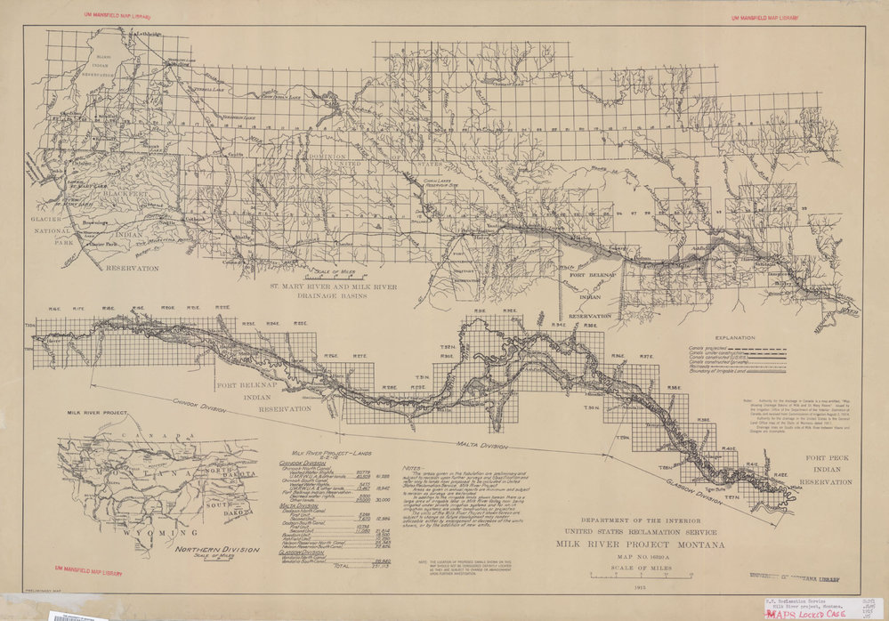 Milk River Project Montana Montana Memory Project