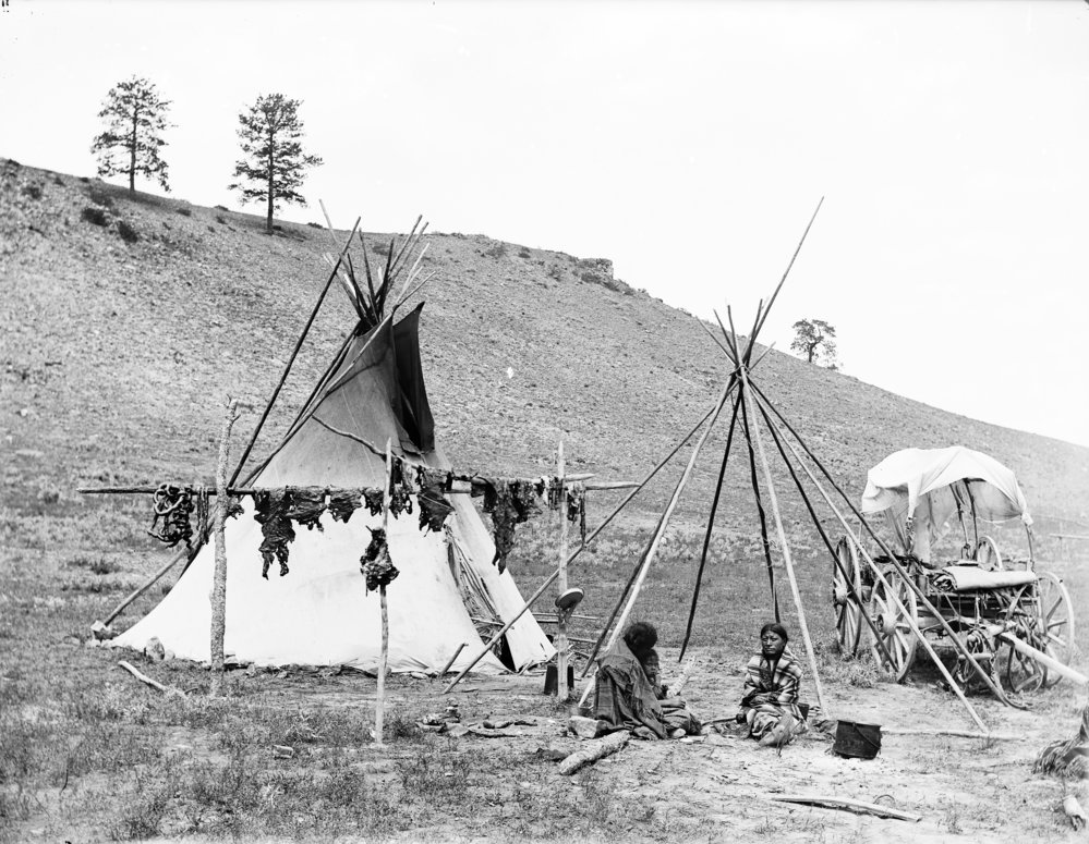 Two Moons Teepee. Lame Deer. Montana Memory Project