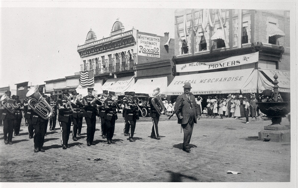 Parade in downtown Deer Lodge honoring the Pioneers Montana Memory