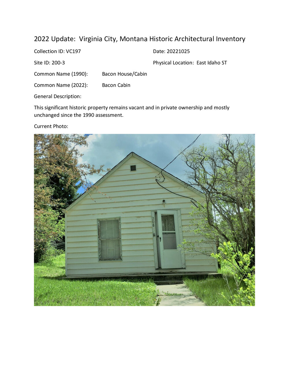 Bacon House 2 2022 update Montana Memory Project