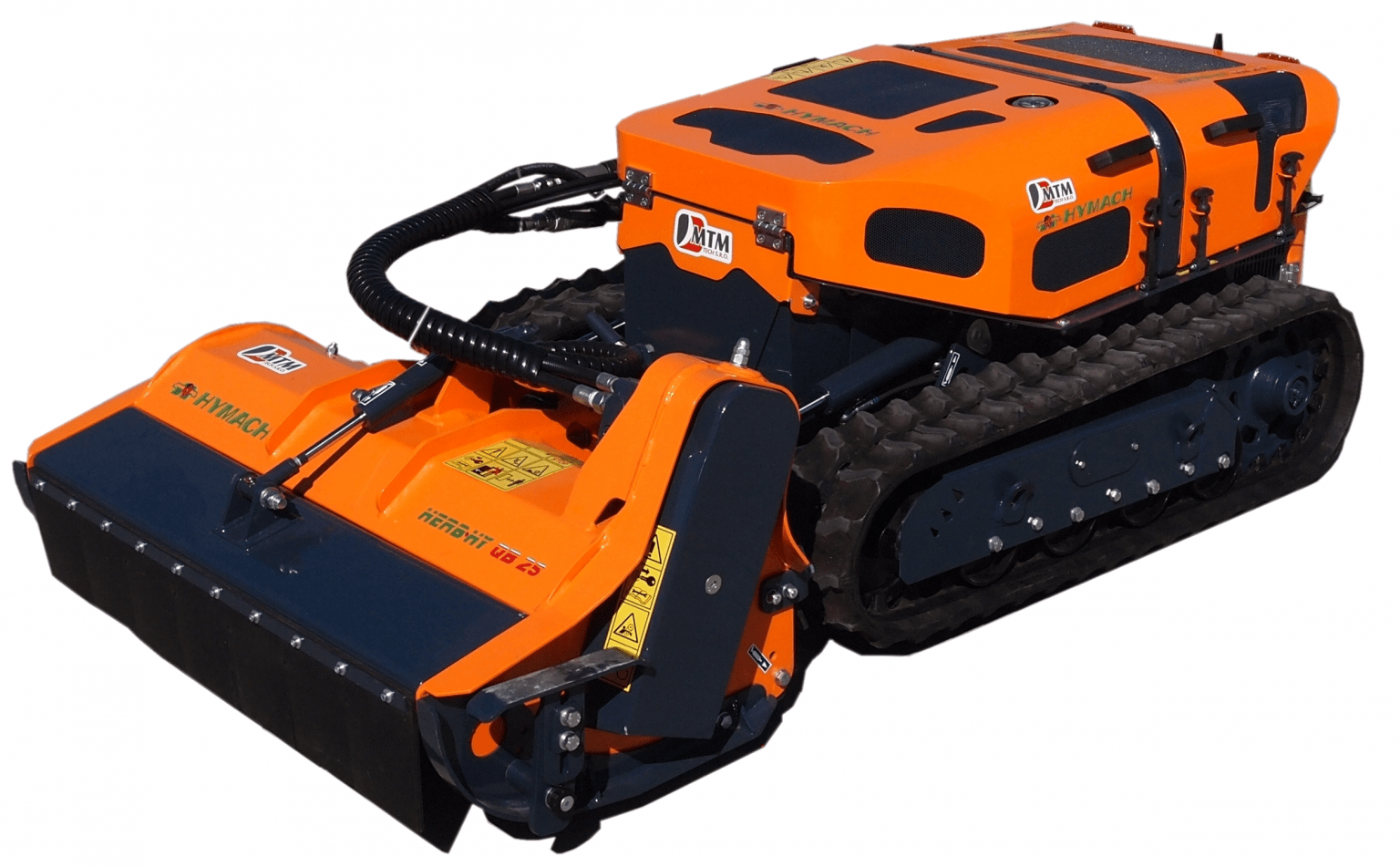 Remote controlled track mowers