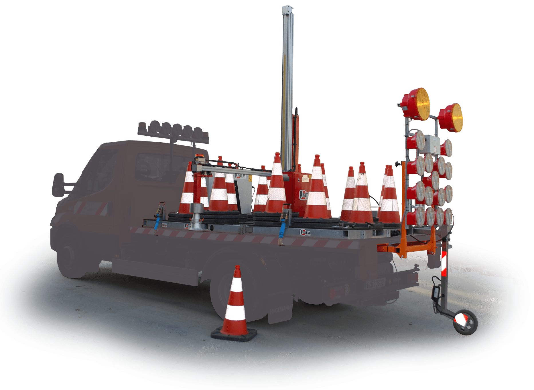 Automatic trafficcone management system