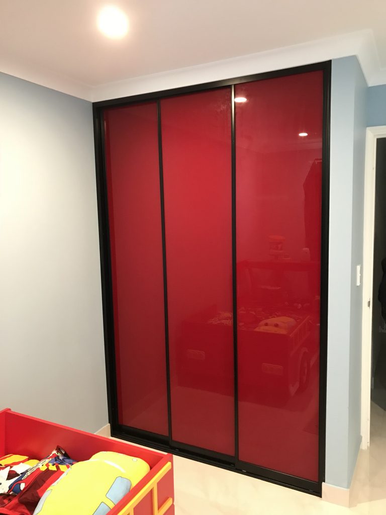 Coloured glass wardrobe doors MTM Wardrobes