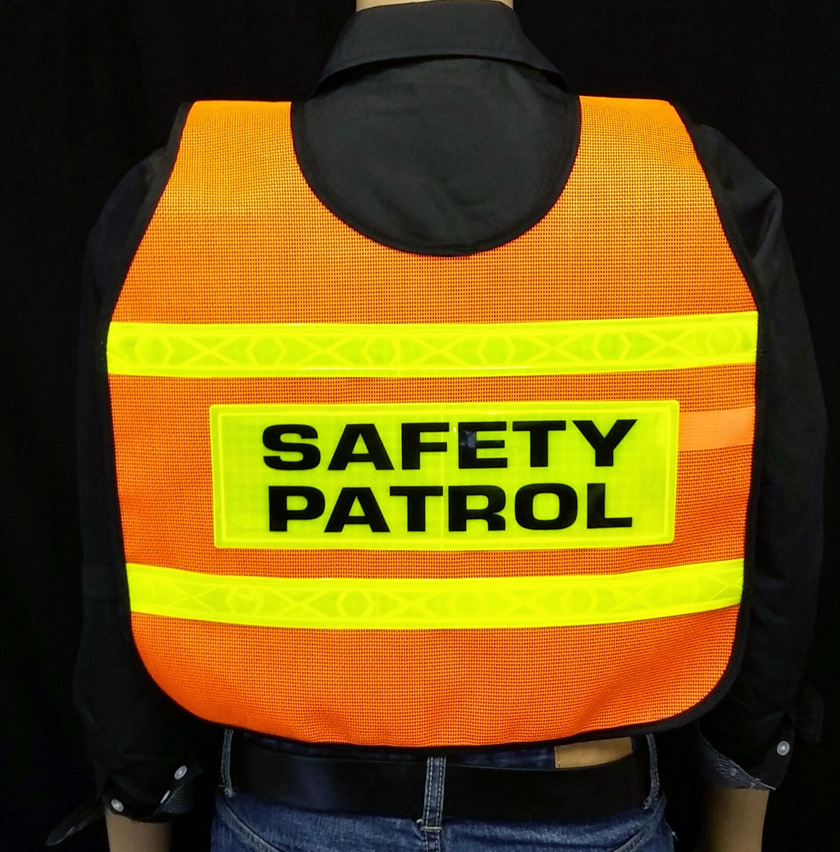 AmeriViz REFLECTIVE ORANGE VEST/4X12 SAFETY PATROL CHILD SAFETY