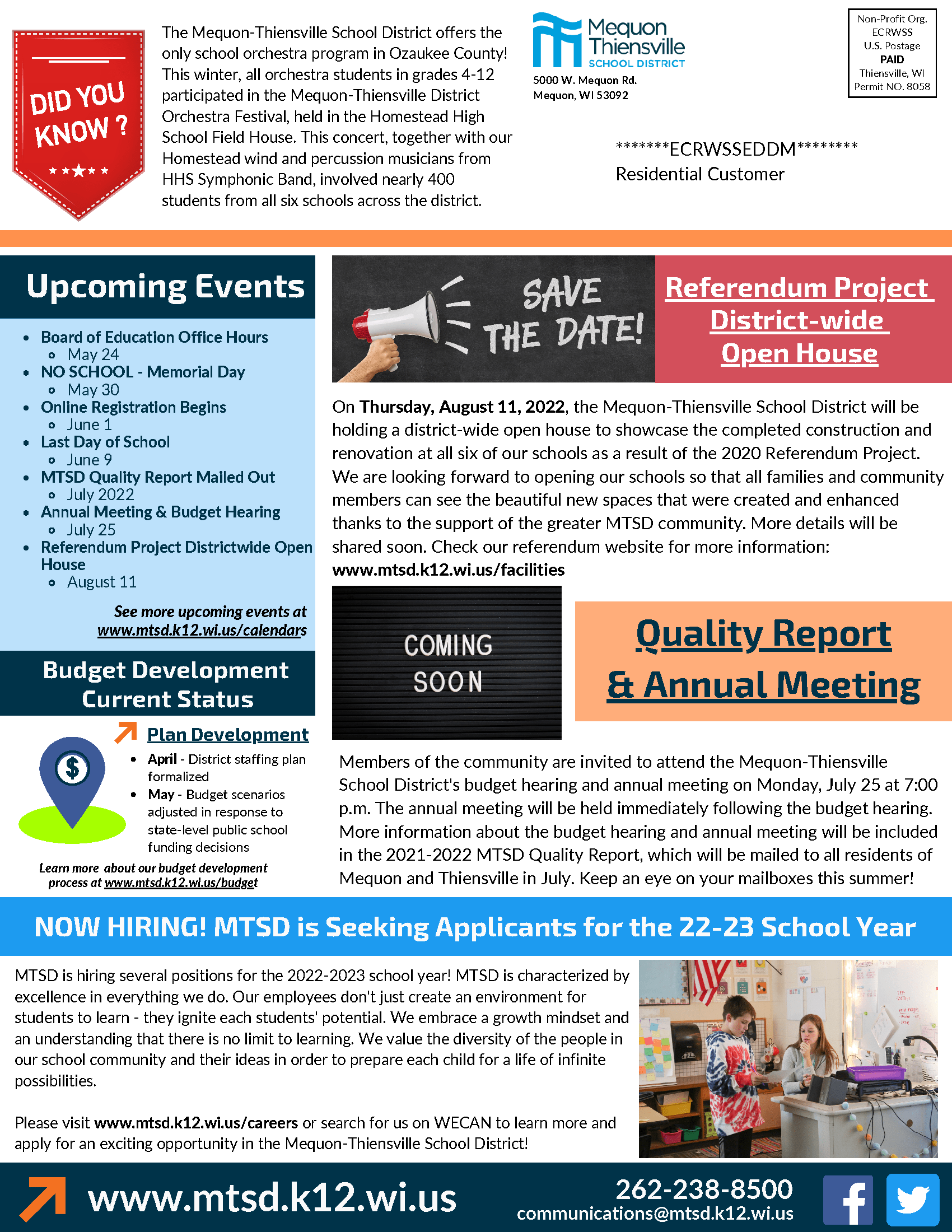 District Mailers MequonThiensville School District