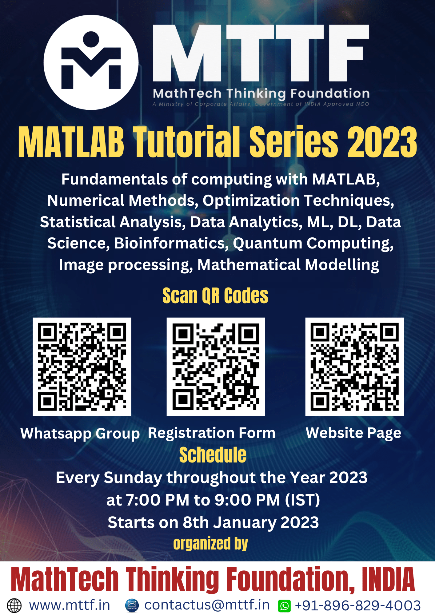 MATLAB Tutorial Series 2023 MathTech Thinking Foundation