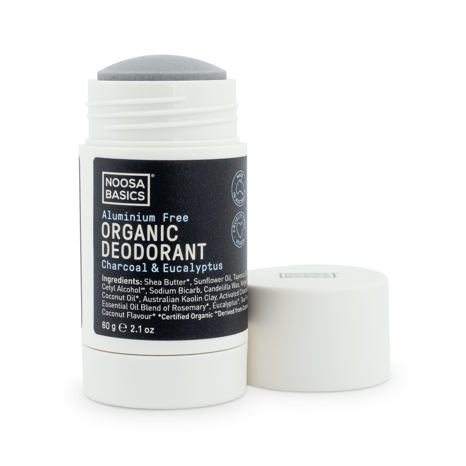Charcoal + Eucalyptus Deodorant Noosa Basics