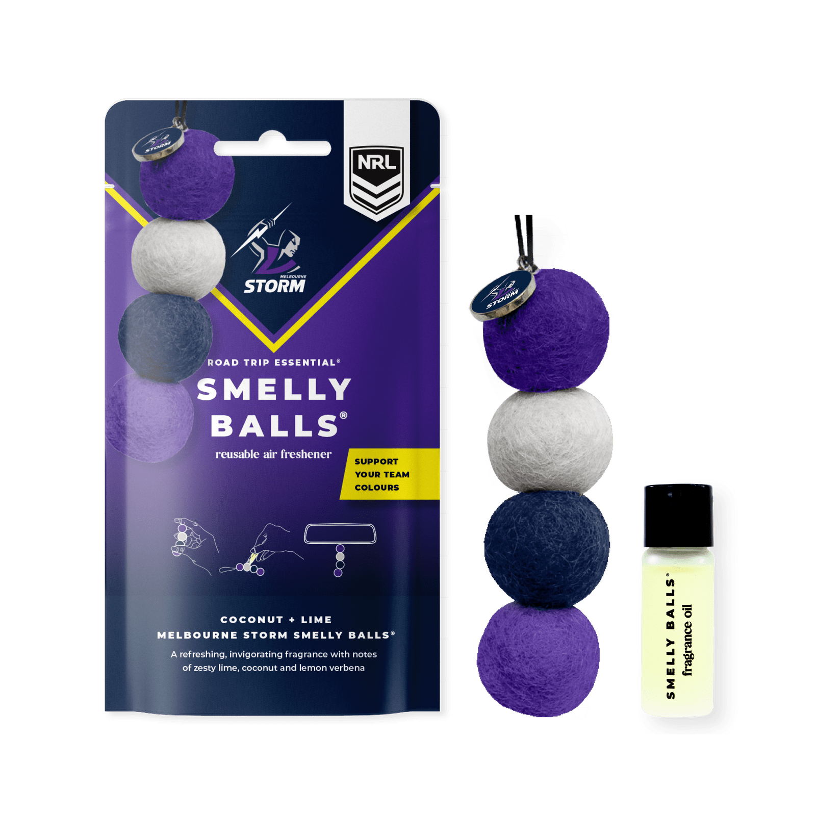 Melbourne Storm Reusable Car Freshener Smelly Balls