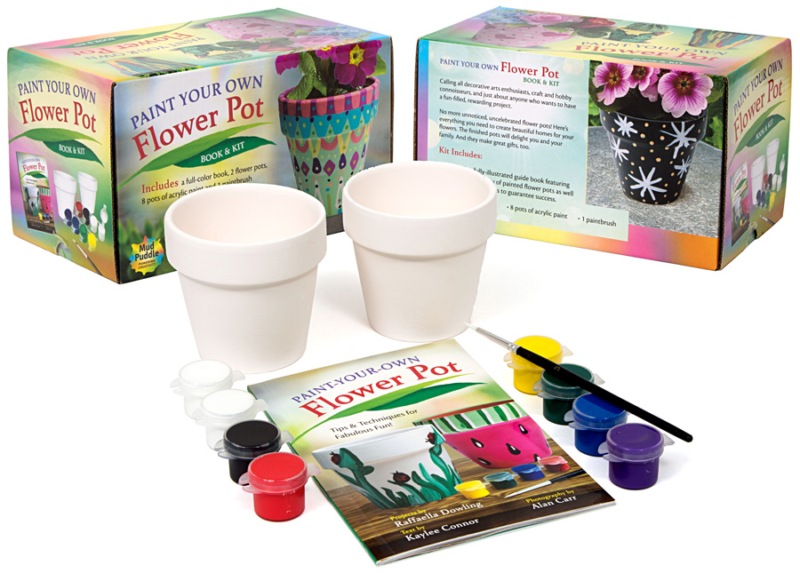 Paint Your Own Flower Pot Book & Kit Mud Puddle Inc.