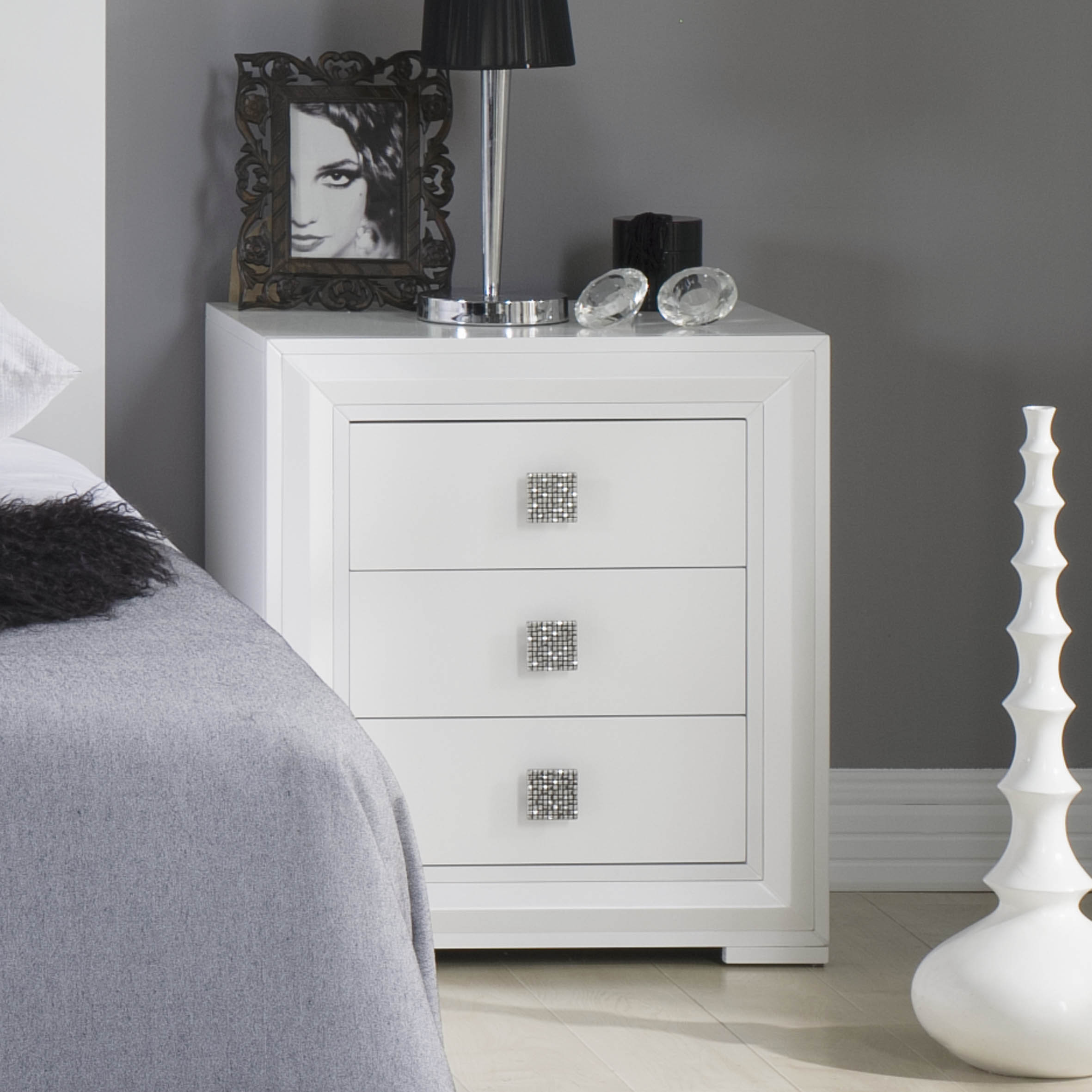 Mesita Colonial Blanca Florencia Mueble Home
