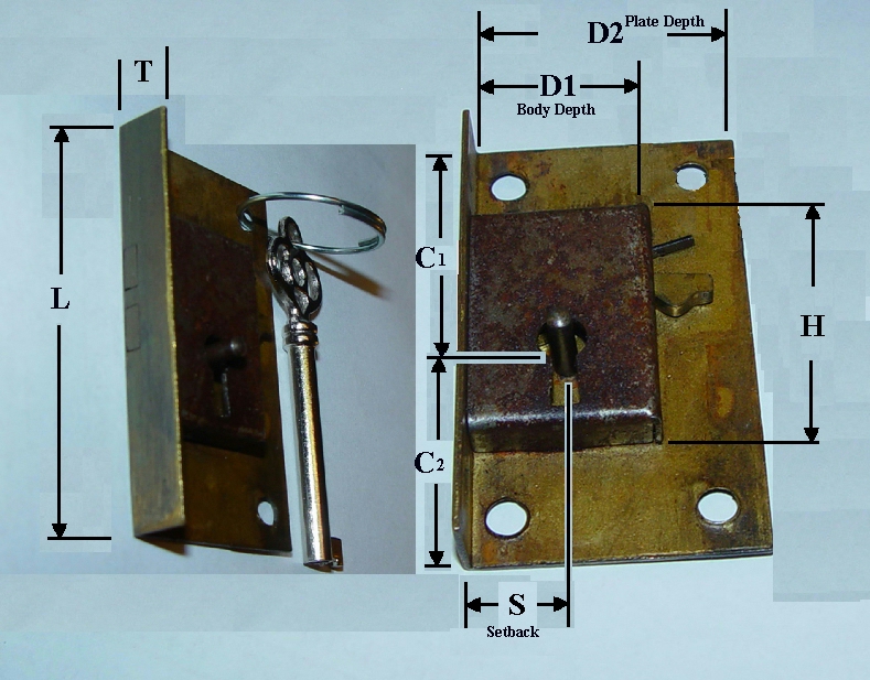 lock diagrams for dimensions