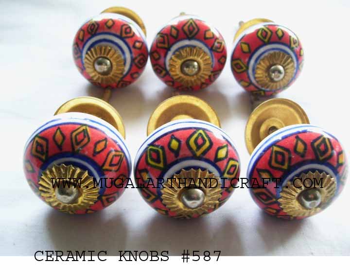Ceremic Door Handle Knob Mugal Art Glass Manufacturer, Supplier
